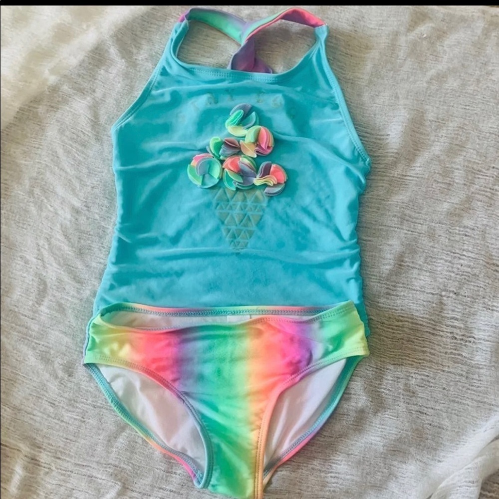 🇺🇸 2 sets of girls cat jack swim suits girls 7/8